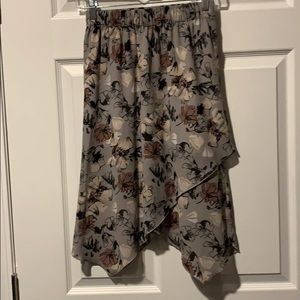 Women’s flowing asymmetrical skirt